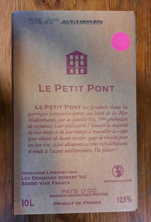 cave-nantes-BIB Petit pont rosé - Pays d'Oc - Preignes le vieux -