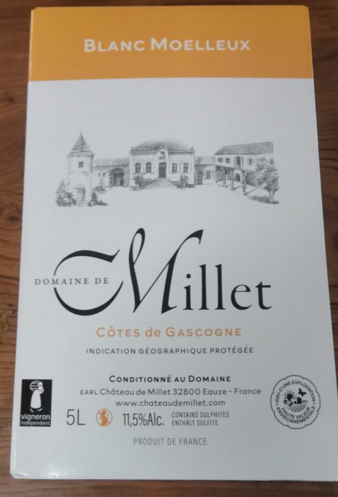 cave-nantes-BIB Côtes de Gascogne - Moelleux - Millet -